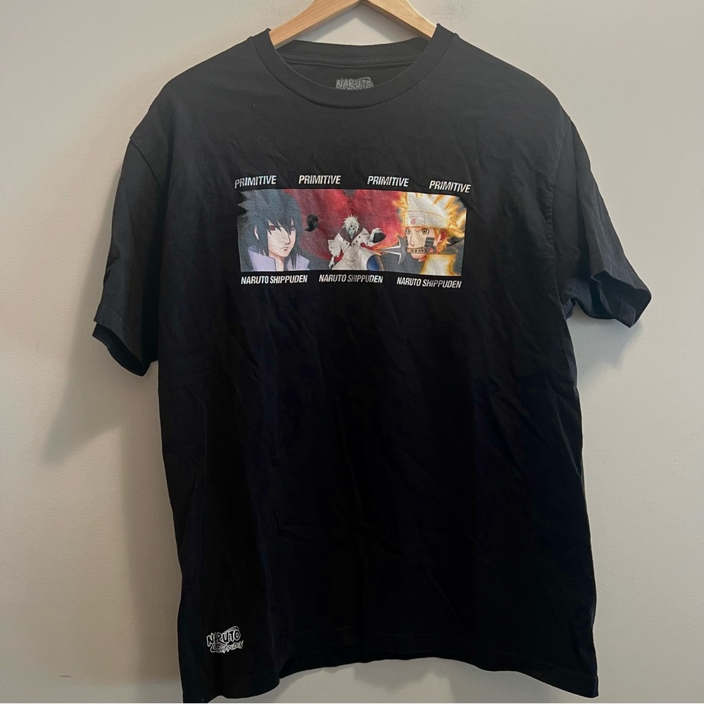 2007 Naruto Shippuden Primitive Men's Large Black T Shirt